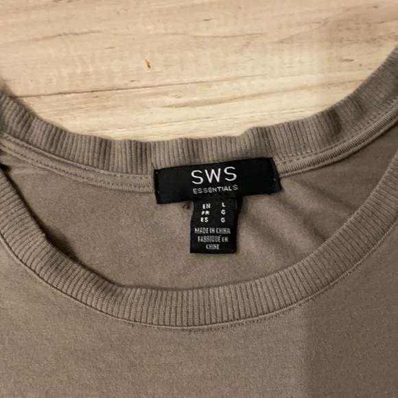 Army green jersey top - Picture 2 of 2